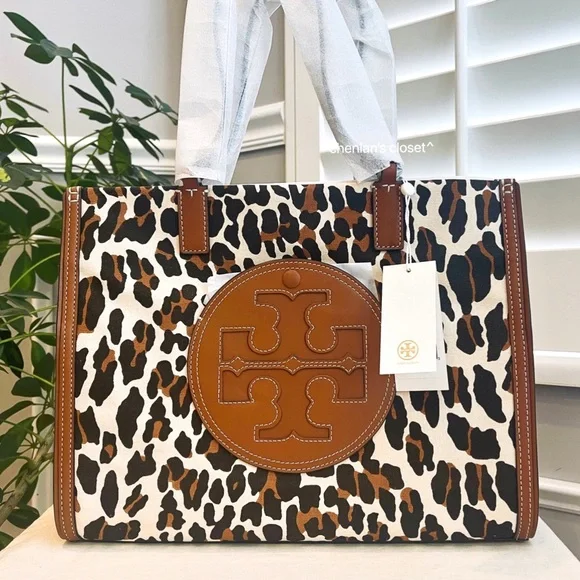 Tory Burch | Bags | New Tory Burch Ella Leopard Small Tote  display picture 3